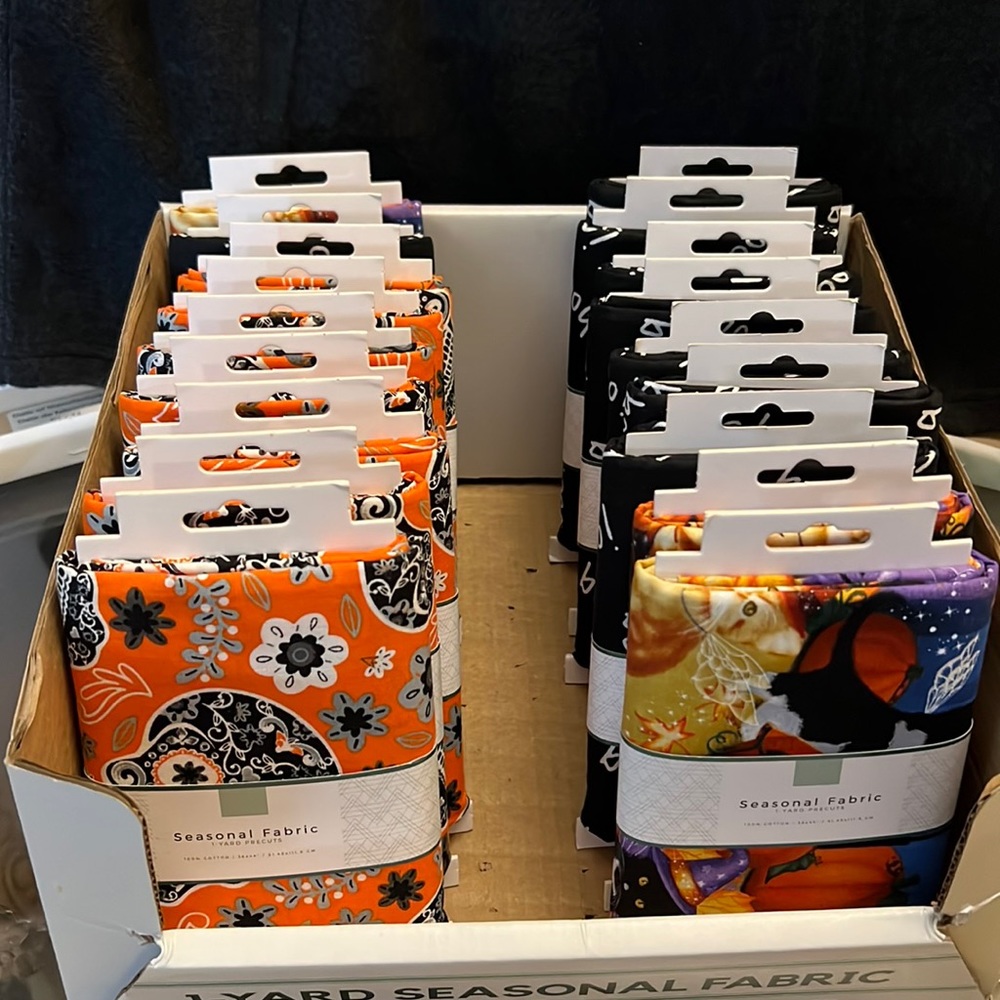 NWT. 3 for 10 1 yard precut fabric. 3 different Halloween patterns. Price for 3